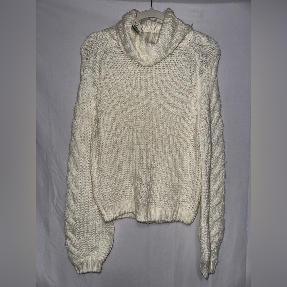 Cozy Cable Knit Cream Sweater